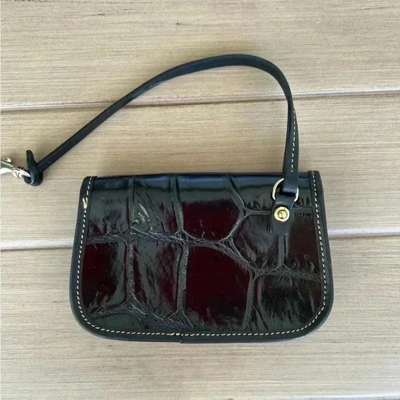 Dooney & Bourke Croc Leather Small Wristlet - Picture 2 of 7